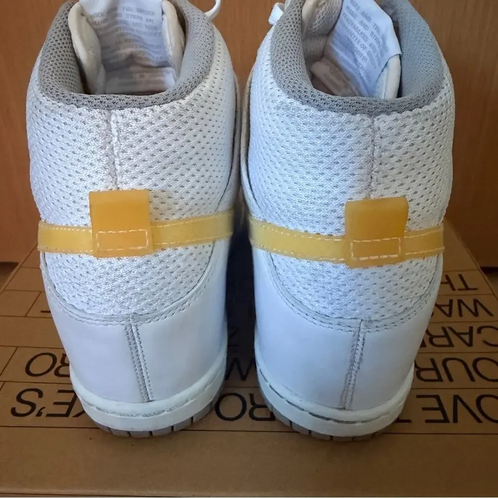 Nike White & yellow ski Hi essential hidden Wedge high-top Sneaker size 6.5
